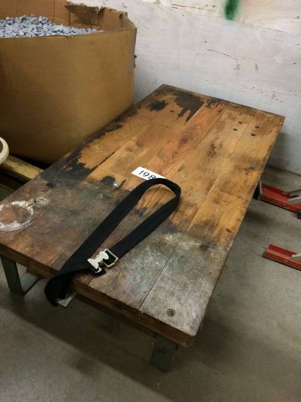 Wood and metal table