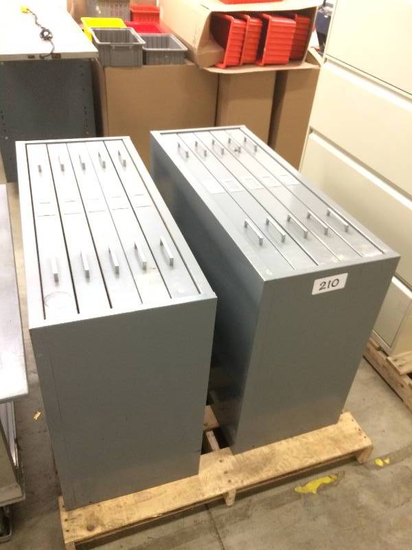 2 metal cabinets