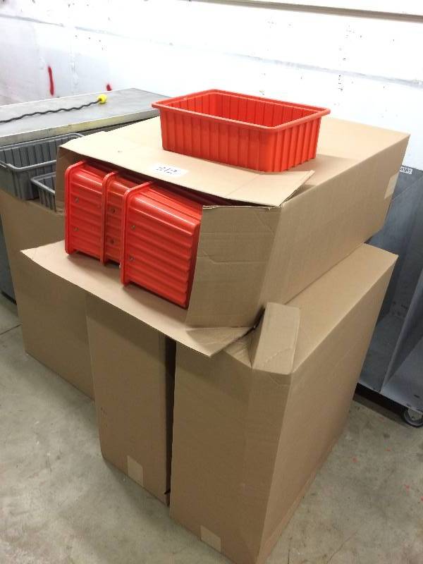 Lot of plastic parts bins