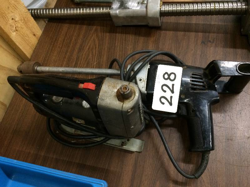 scroll saw and mixing drill