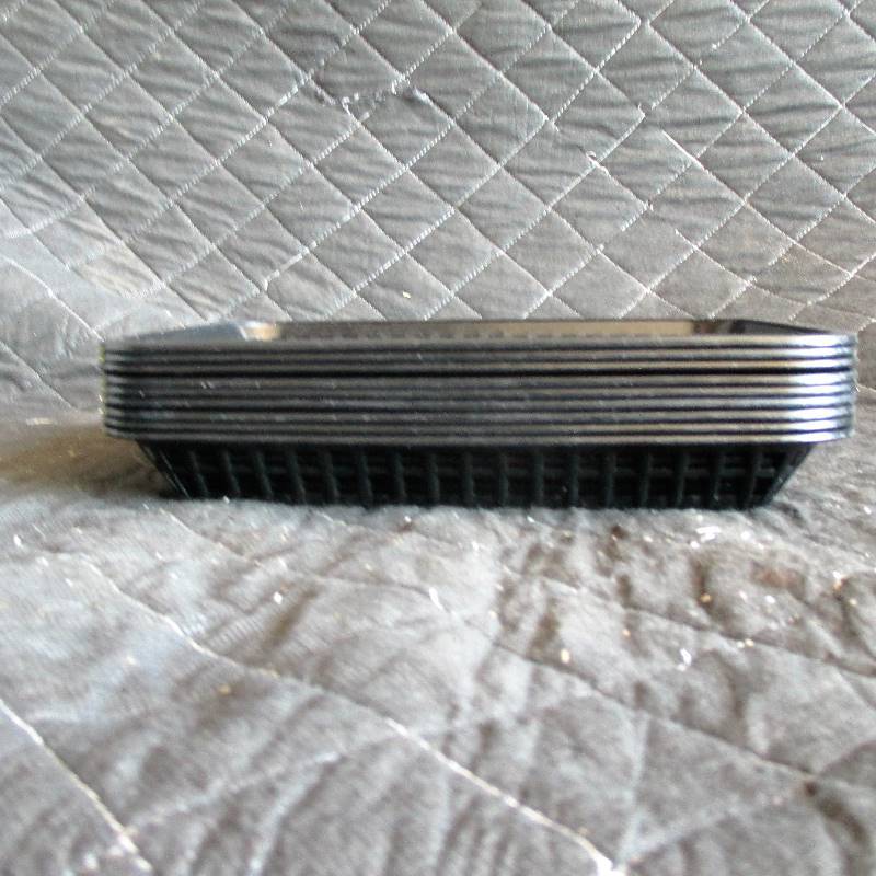 lot 88 image: 9- BLACK RECTANGLE PLASTIC BASKET