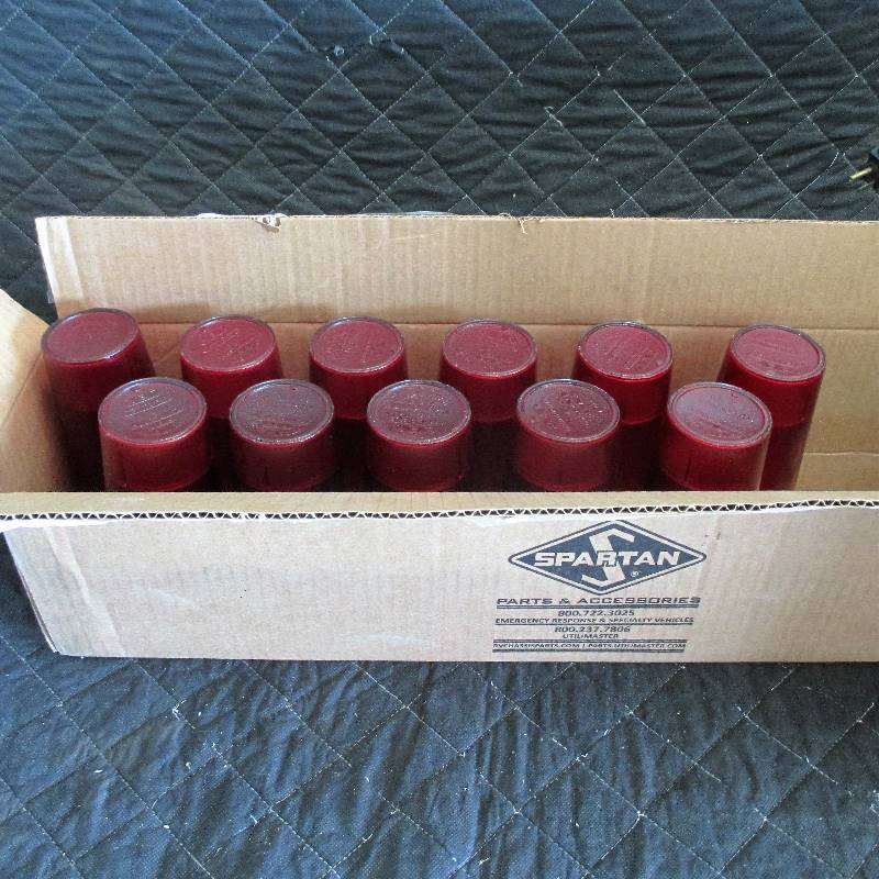 lot 129 image: 22- RED PLASTIC GLASSES