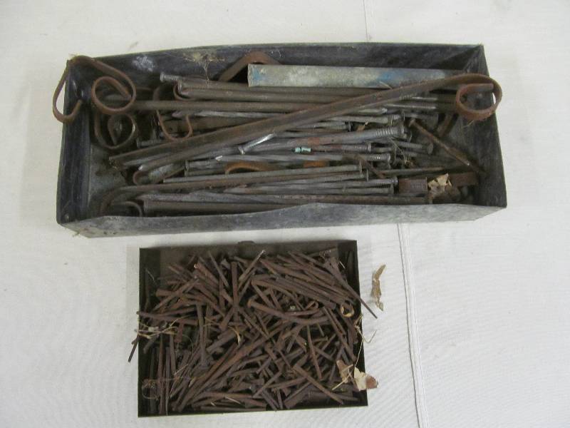 lot 96 image: vintage square nails