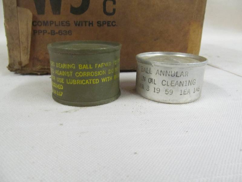 lot 97 image: vintage military ball bearings