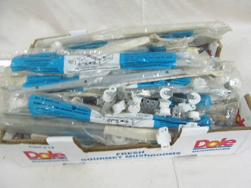 lot 114 image: tri roller drawer slides set
