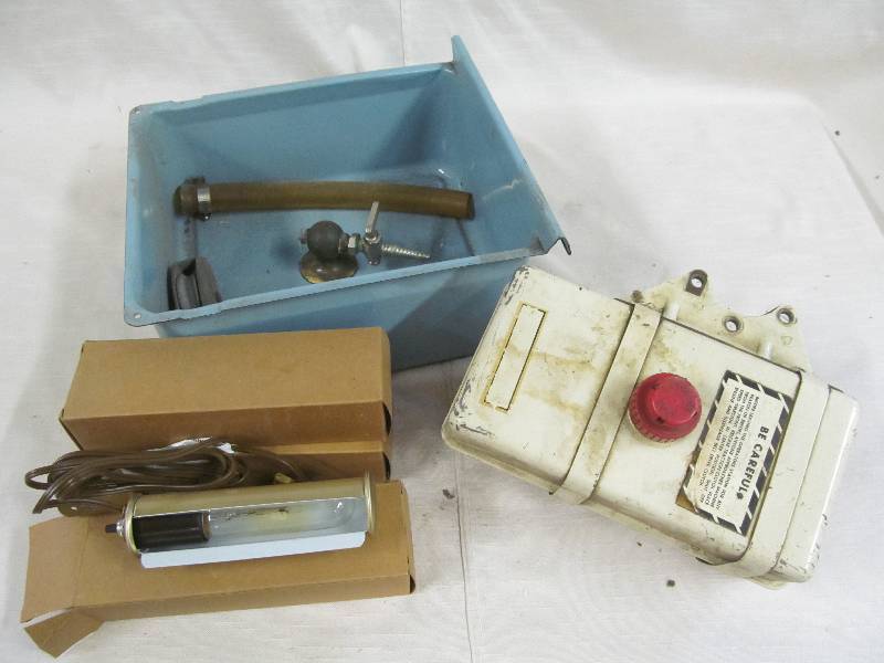 lot 127 image: gas tank cabinet lights brass petcock