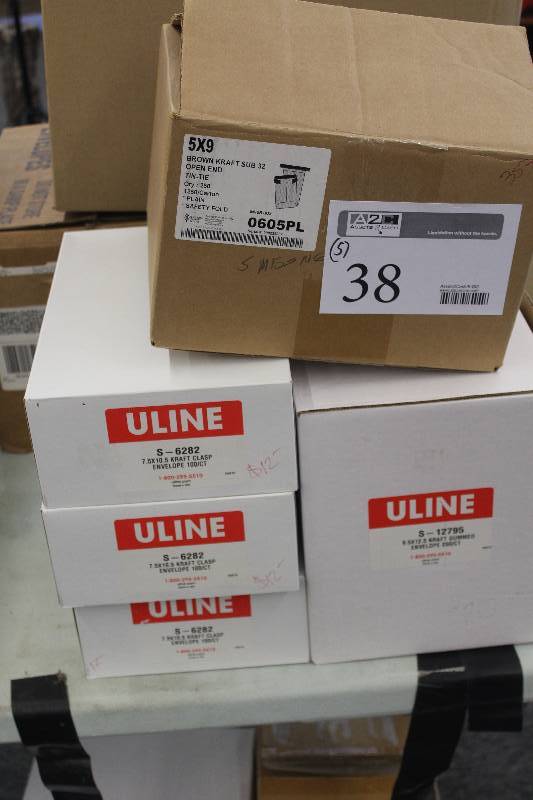 lot 38 image: Lot of (5) Boxes of Envelopes