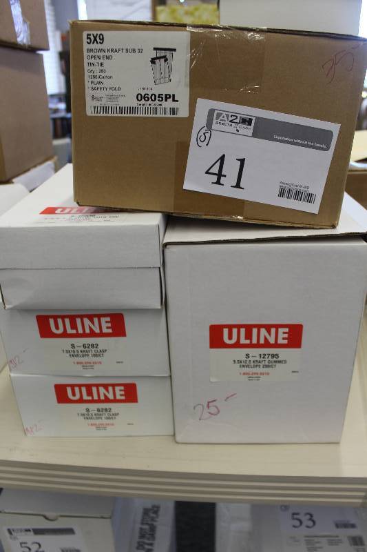 lot 41 image: Lot of (5) Boxes of Envelopes
