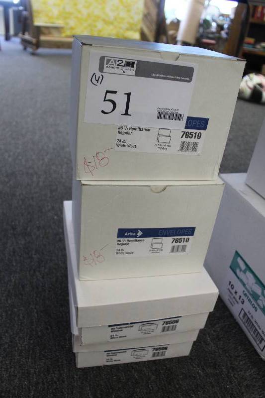 lot 51 image: Lot of (4) Boxes of Envelopes