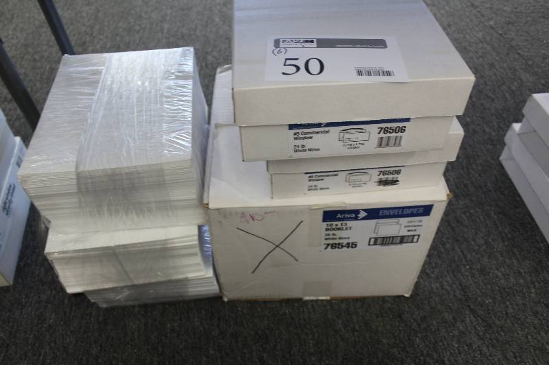 lot 50 image: Lot of (6) Boxes of Envelopes