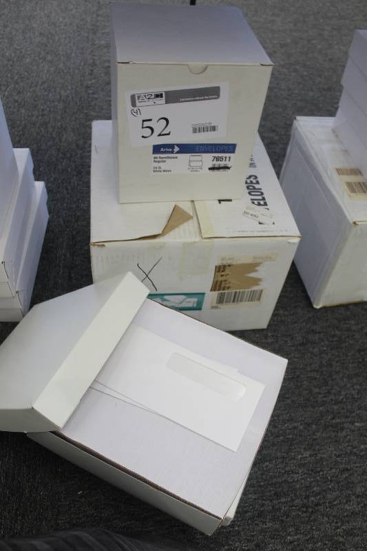 lot 52 image: Lot of (4) Boxes of Envelopes