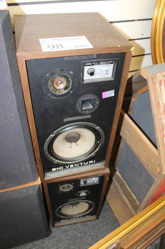 lot 98 image: Lot of (2) BIC Venturi 3-Way Floor Speakers