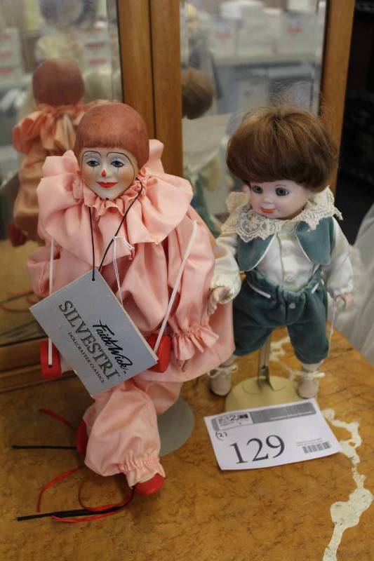 lot 129 image: Lot of (2) Dolls