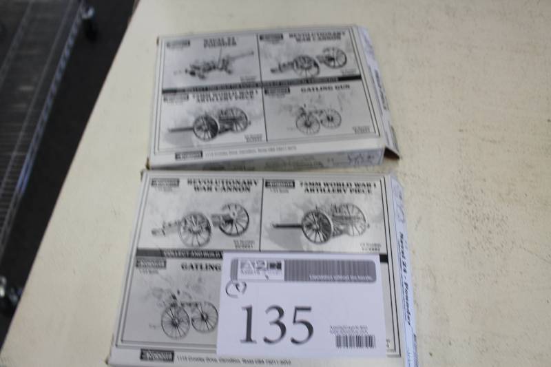 lot 135 image: Lot of (3) Encore 124 Scale Historical Cannon Kits