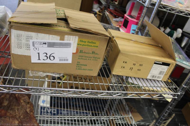 lot 136 image: Lot of (2) Boxes of Electronic Equipment Including 1) Ampex 1800 641 Reel Tape AND 1) Magnavox RG6 Coaxial Cable