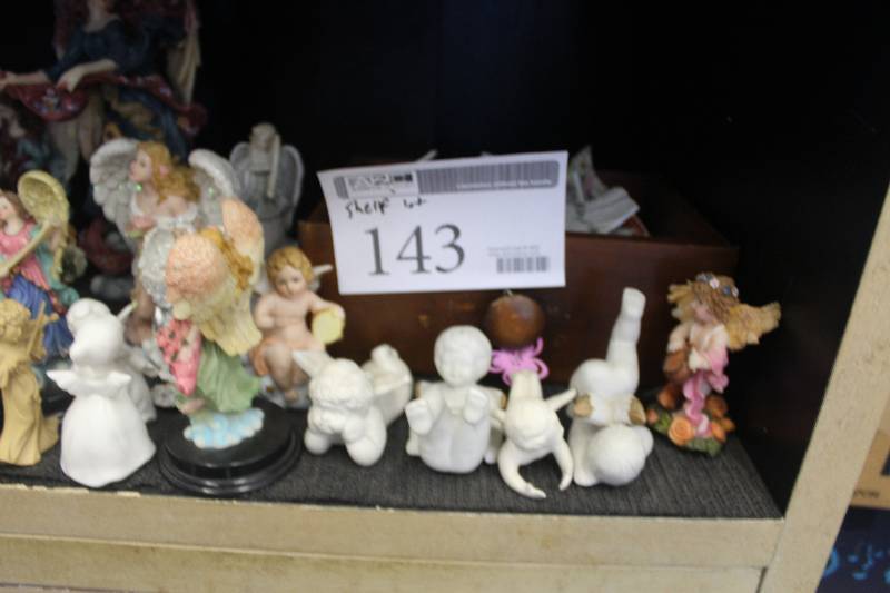 lot 143 image: Shelf Lot of Collectible Ceramic Figurines