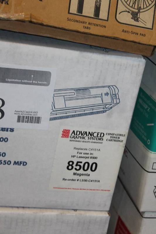 lot 298 image: Lot of (3) HP LaserJet 8500 Toner Cartridges Including 2) Magenta AND 1) Yellow