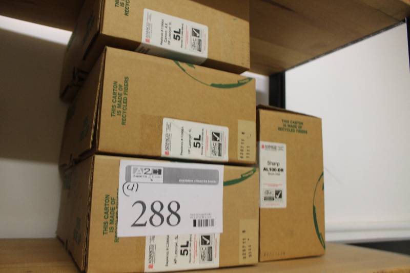lot 288 image: Lot of (4) Remanufactured Toner Cartridges Including 3) Canon AXHP LaserJet 5L AND 1) Sharp AL100-DR