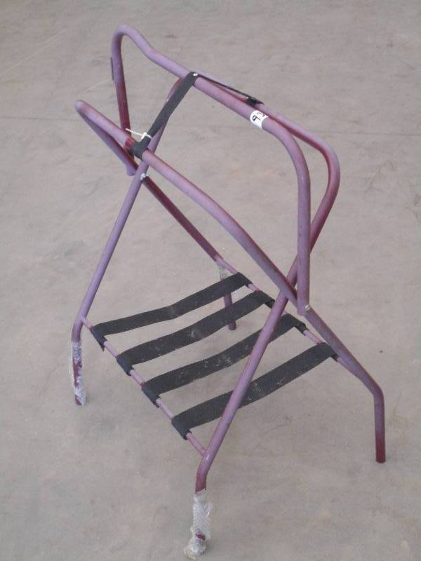 lot 93 image: Folding Steel Saddle Stand ...