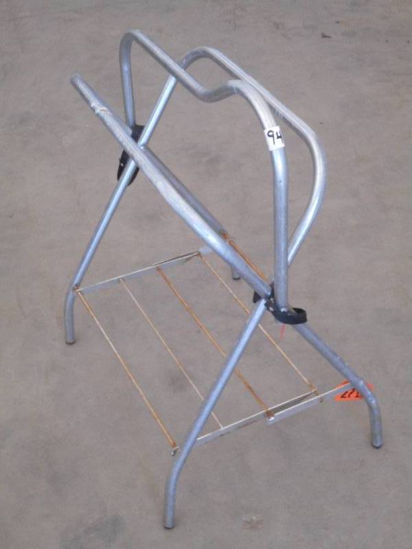 lot 94 image: Folding Steel Saddle Stand ...