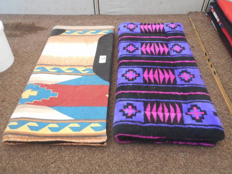 lot 96 image: (2) Saddle Blankets, Good Condition...