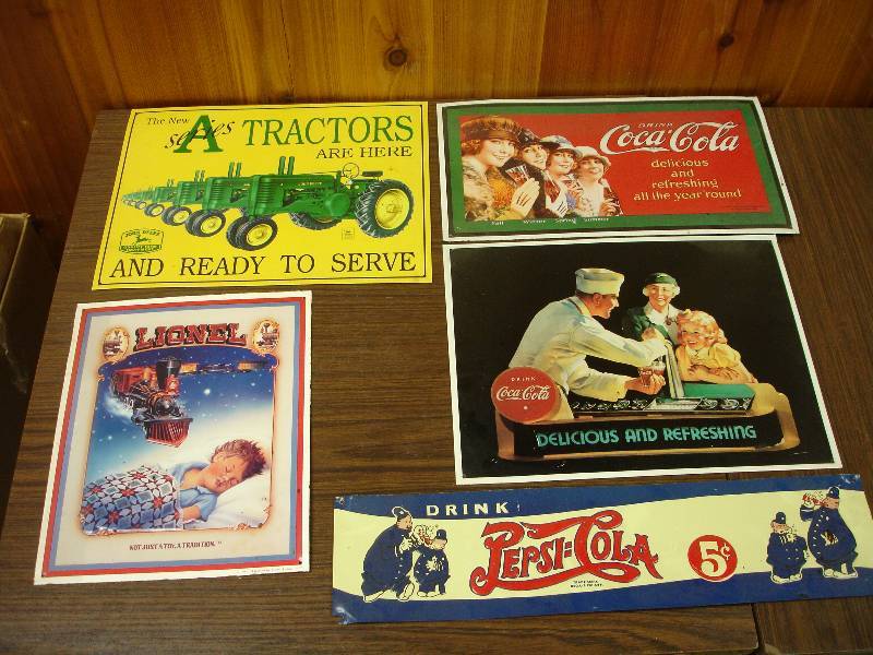 lot 80 image: Tin Signs