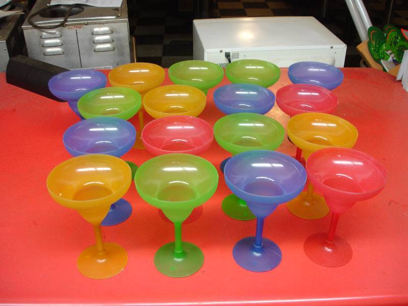 lot 198 image: Plastic Margarita Glasses