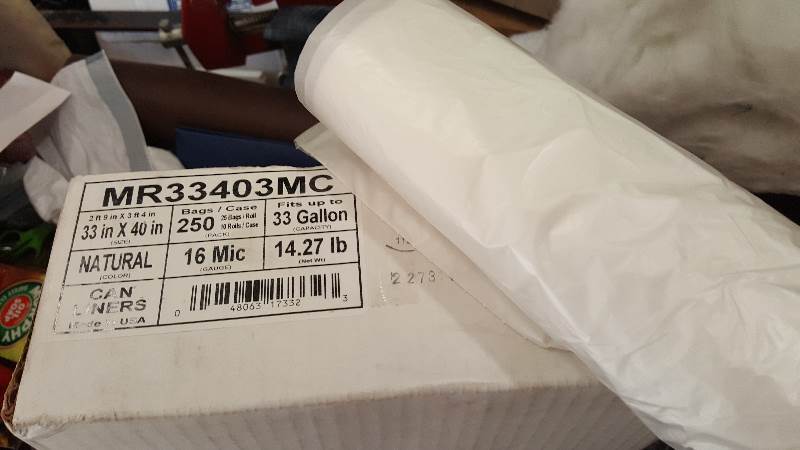 Lot of 6 Rolls of trash bags