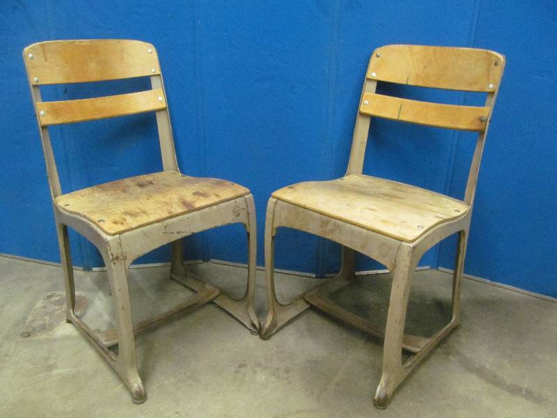 lot 63 image: School Desk Chairs