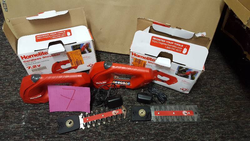 lot 7 image: Lot of 2 Homelite Cordless Shrubbers