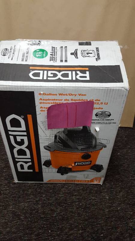 lot 11 image: Ridgid  WD0670 6 gal Vac in like new condition