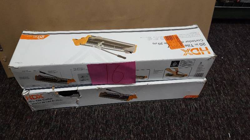 lot 16 image: Lot of 2 HDX 20 in Tile Cutters