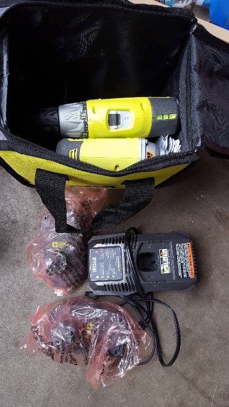 lot 22 image: Ryobi 18v DrillDriver and Impact Driver in like new condition