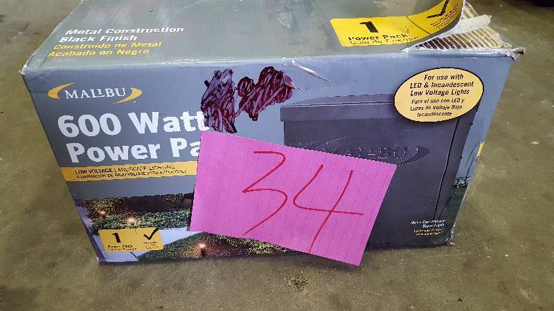 lot 34 image: Malibu 600 Watt Power Pack New