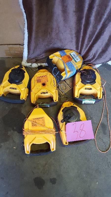 lot 38 image: Lot of Dewalt Chalk Reels- used - may need repair