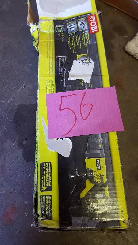 lot 56 image: Ryobi 12 amp Variable Speed Reciprocratong Saw tested works well