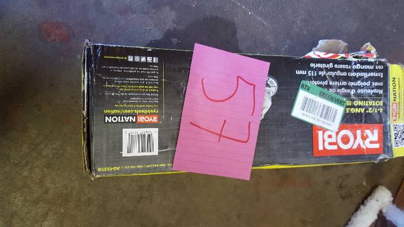 lot 57 image: Ryobi Angle Grinder tested works