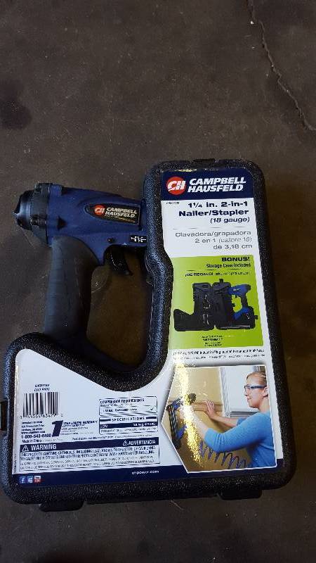 lot 66 image: CH 1 14 in 2 in 1 Nailer Stapler New