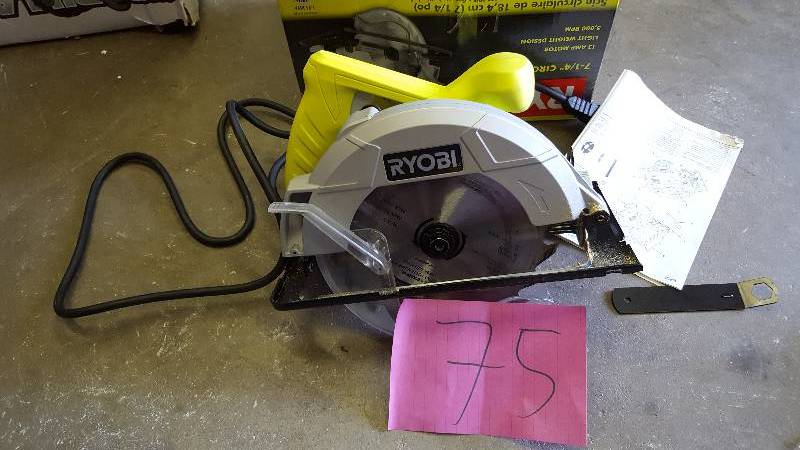 lot 75 image: Ryoby 7 14 Circular Saw New CSB125