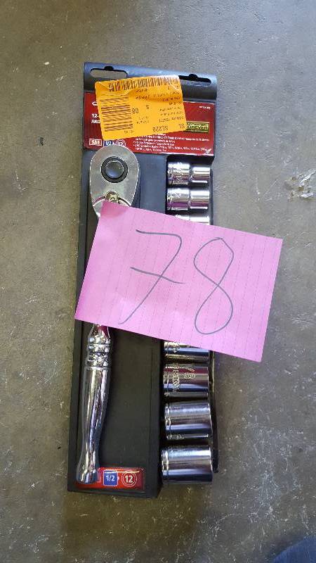 lot 78 image: Husky 12 in. Drive SAE Standard Socket Set (12-Piece)