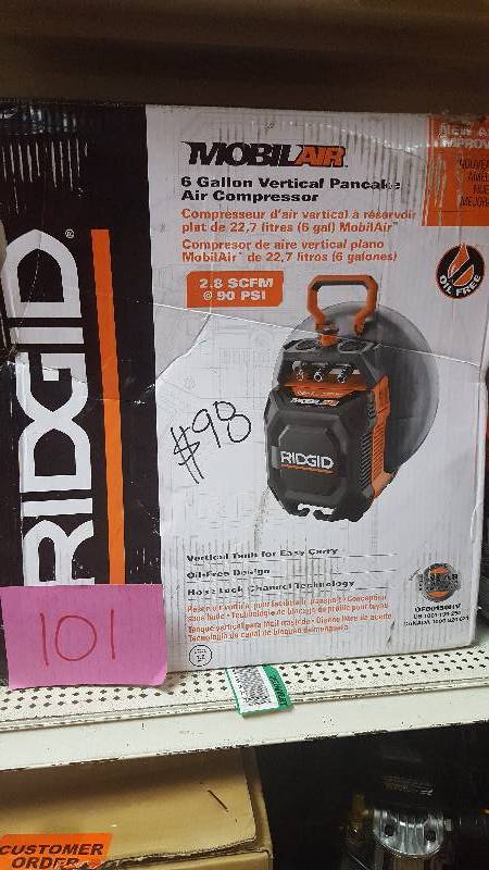 lot 101 image: Ridgid MobilAir 6 Gal Compressor in very good condition