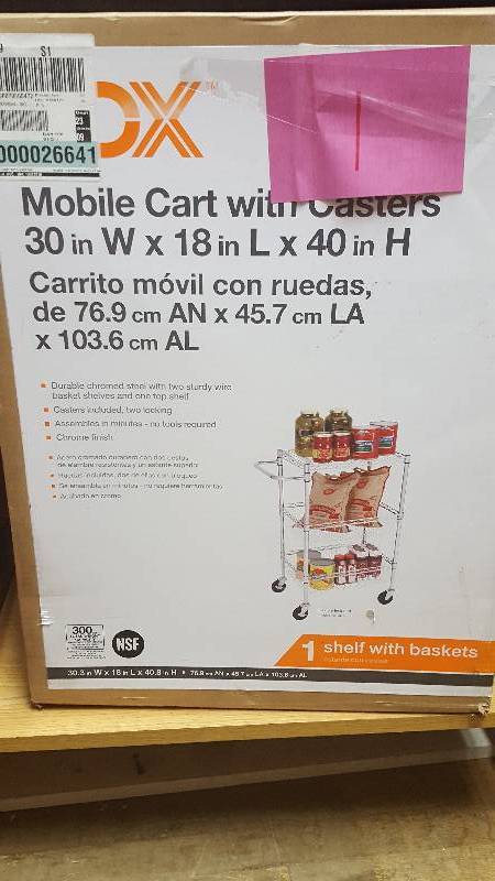 HDX Mobile Cart With Casters New