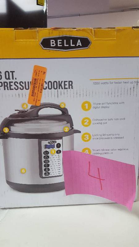 Bella 6-qt. Pressure Cooker in good working condition