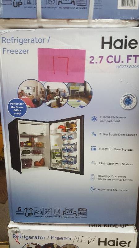 Haeir 2.7 FT Refrigerator Freezer New HC27SW20RB