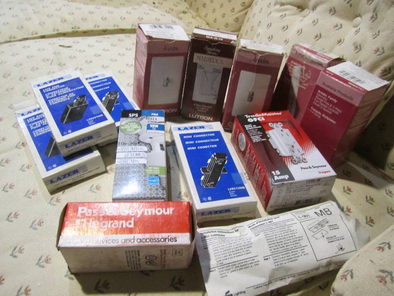 lot 90 image: Lot of switches, Dimmers and electr...