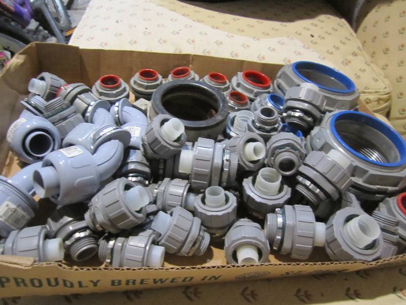 lot 93 image: Lot of conduit angles and connector...