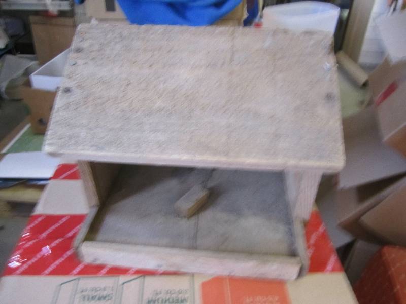 lot 123 image: Handmade wooden birdhouse ...