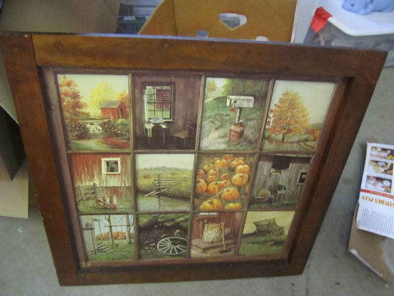 lot 141 image: Wood framed colloge of farm images ...