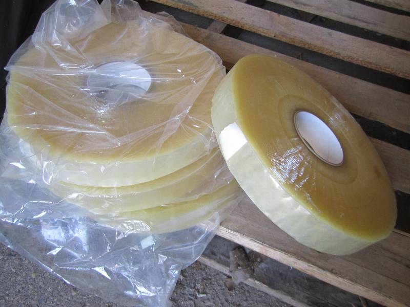 lot 158 image: four  1500 foot rolls of clear pack...