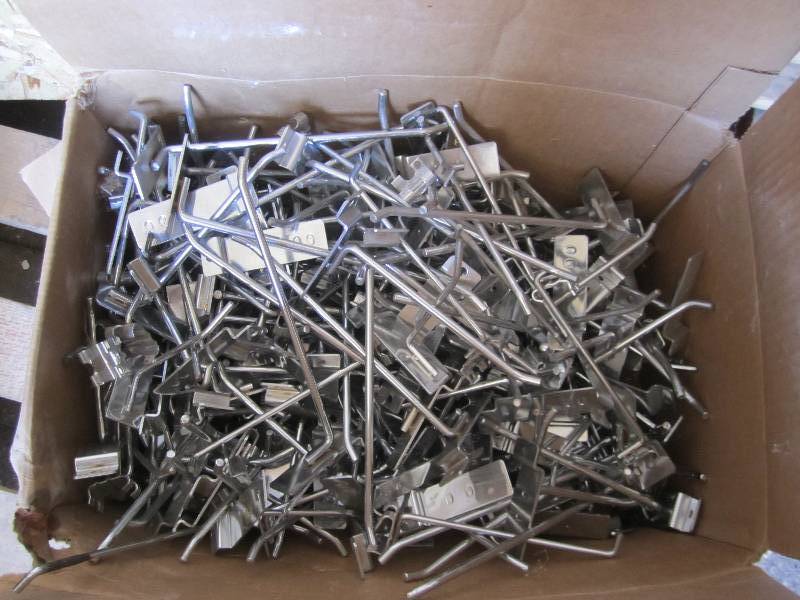 lot 159 image: Lot of slat wall and grid wall hook...